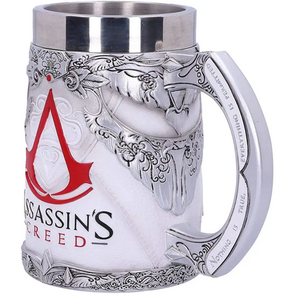 Nemesis Now Video Game Merch Tankard, Hand-Painted Resin Beer Mug, Stainless Steel Removable Insert, Gamer Gifts, 15.5cm - Assassin's Creed The Creed