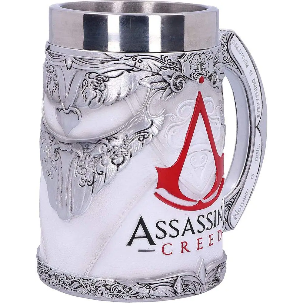 Nemesis Now Video Game Merch Tankard, Hand-Painted Resin Beer Mug, Stainless Steel Removable Insert, Gamer Gifts, 15.5cm - Assassin's Creed The Creed
