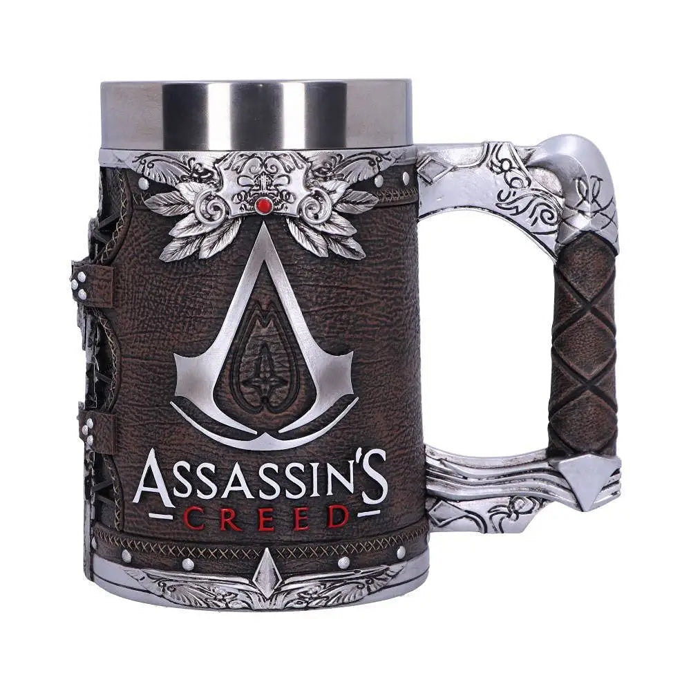 Nemesis Now Video Game Merch Tankard, Hand-Painted Resin Beer Mug, Stainless Steel Removable Insert, Gamer Gifts, 15.5cm - Assassin's Creed The Creed Assassin's Creed Hidden Blade
