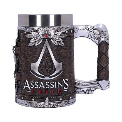 Nemesis Now Video Game Merch Tankard, Hand-Painted Resin Beer Mug, Stainless Steel Removable Insert, Gamer Gifts, 15.5cm - Assassin's Creed The Creed Assassin's Creed Hidden Blade