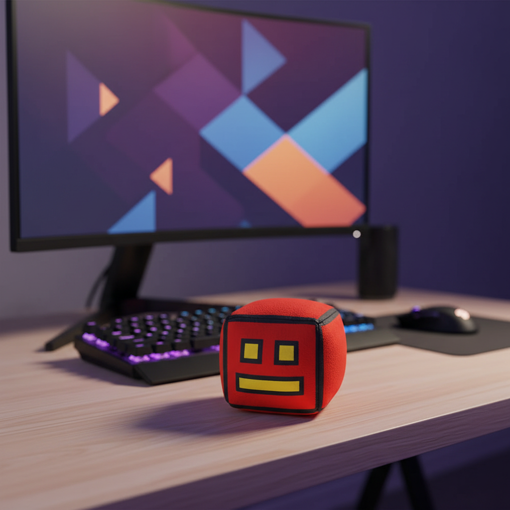 Bouncy Beats with the Geometry Dash Plush Toy