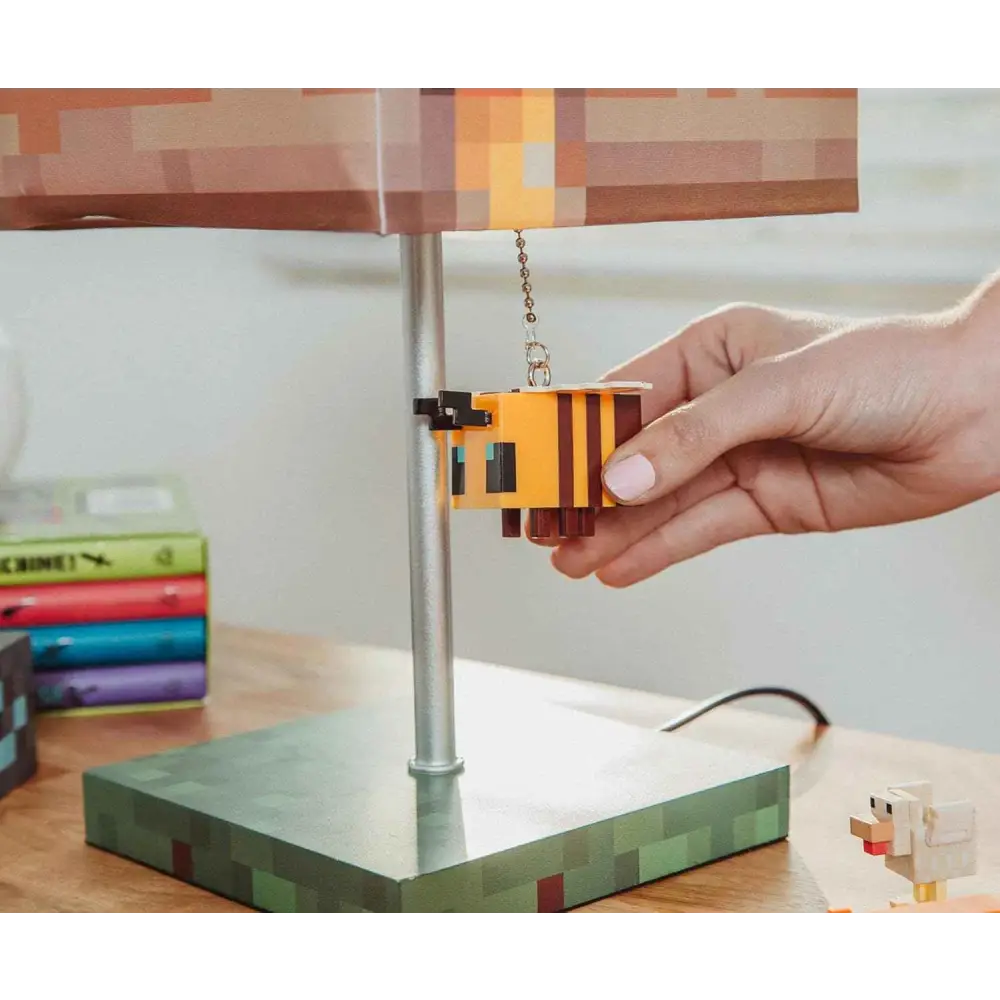 Minecraft Bee Lamp - Yellow Bee Nest Mood Light with 3D Puller | Kids Desk Lamp Home Decor