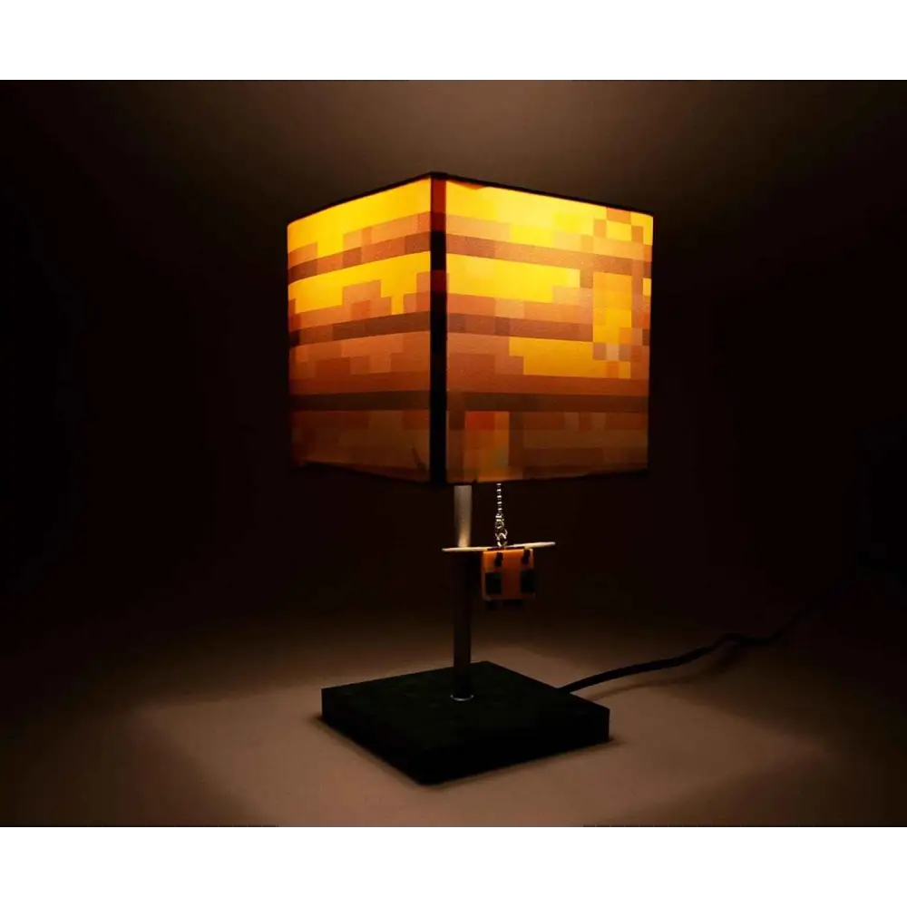 Minecraft Bee Lamp - Yellow Bee Nest Mood Light with 3D Puller | Kids Desk Lamp Home Decor