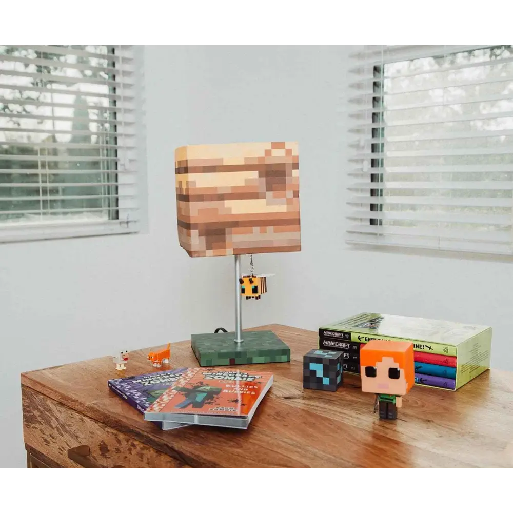 Minecraft Bee Lamp - Yellow Bee Nest Mood Light with 3D Puller | Kids Desk Lamp Home Decor