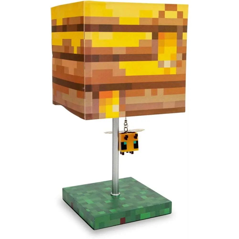 Minecraft Bee Lamp - Yellow Bee Nest Mood Light with 3D Puller | Kids Desk Lamp Home Decor