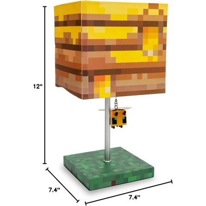 Minecraft Bee Lamp - Yellow Bee Nest Mood Light with 3D Puller | Kids Desk Lamp Home Decor