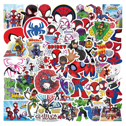 Spiderman Stickers – 50pcs Marvel Cartoon Vinyl Decals | Durable, Colorful 50PCS Stickers