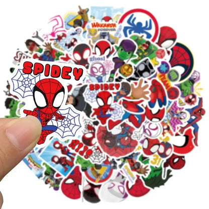 Spiderman Stickers – 50pcs Marvel Cartoon Vinyl Decals | Durable, Colorful Stickers
