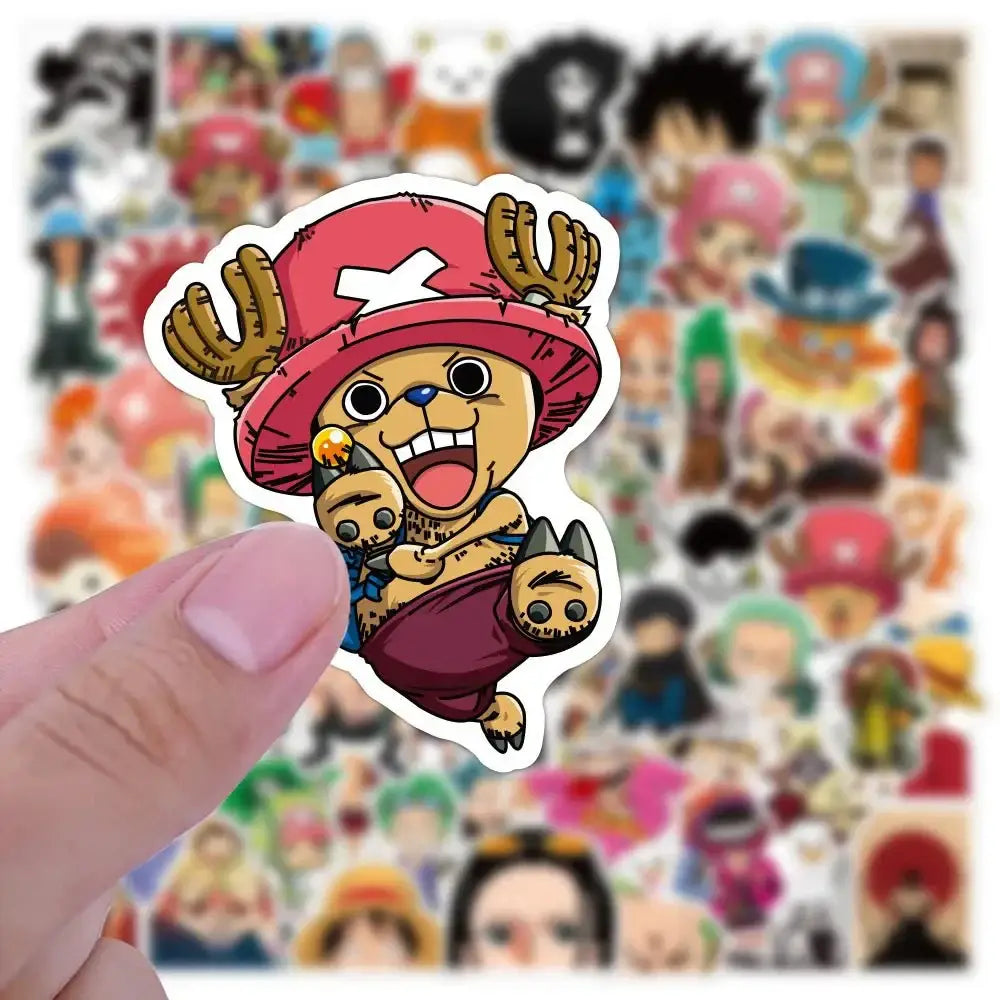 One Piece Stickers - Vibrant Anime Character Decals | Durable Laptop & Water Bottle Stickers Paper products