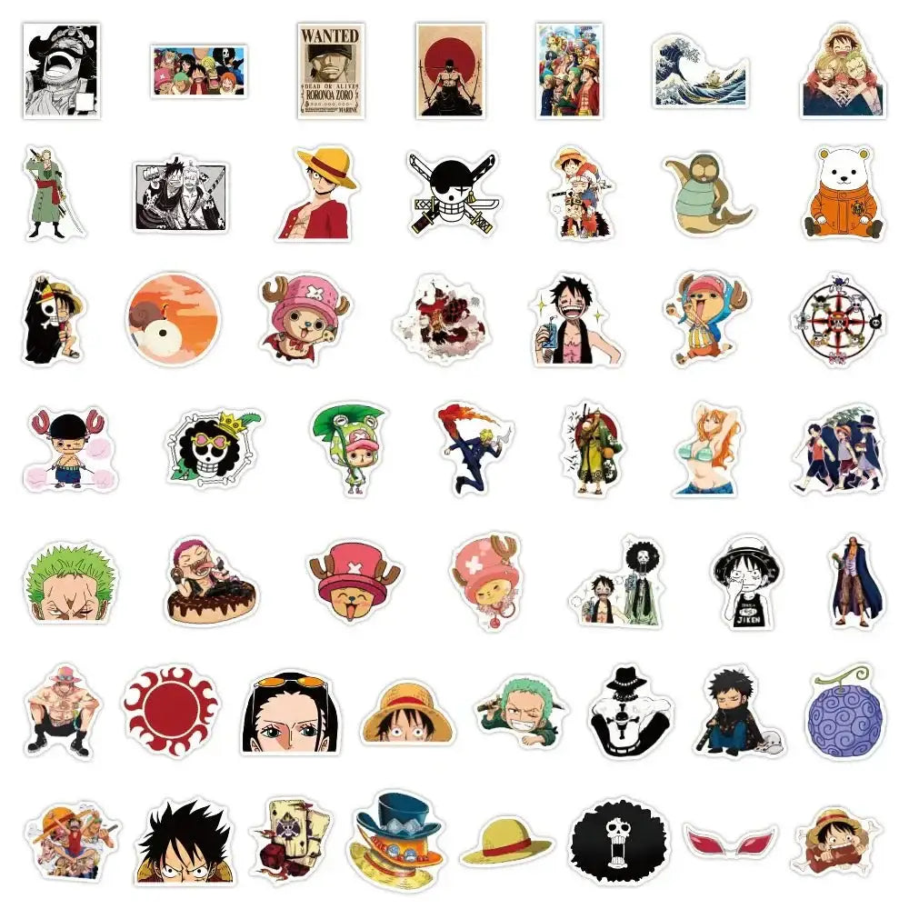 One Piece Stickers - Vibrant Anime Character Decals | Durable Laptop & Water Bottle Stickers Paper products