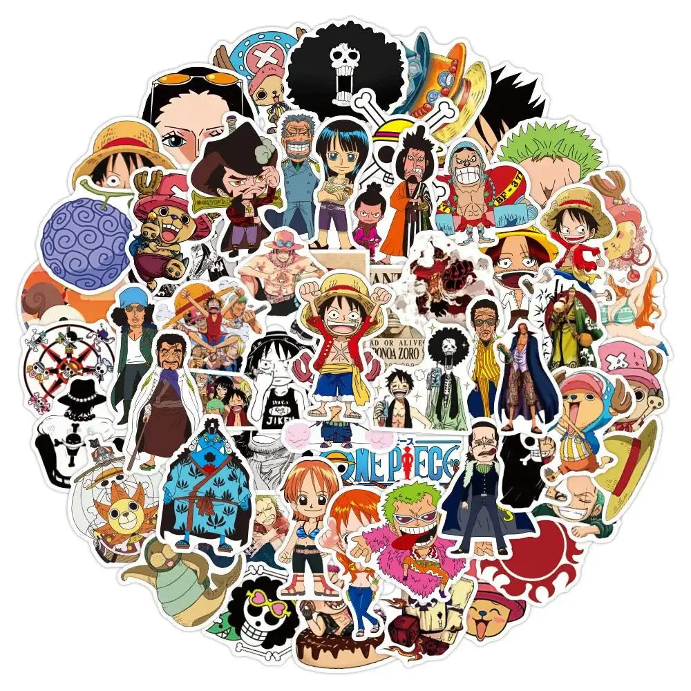 One Piece Stickers - Vibrant Anime Character Decals | Durable Laptop & Water Bottle Stickers Paper products