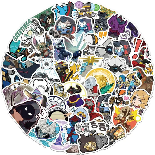 Destiny 2 Stickers - Durable Vinyl Decals for Laptops & Luggage, Colorful Gamer Accessories CHINA Paper products