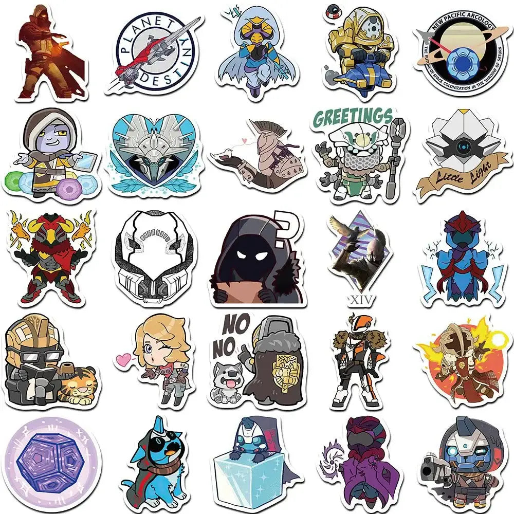 Destiny 2 Stickers - Durable Vinyl Decals for Laptops & Luggage, Colorful Gamer Accessories Paper products