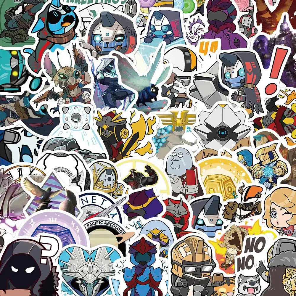 Destiny 2 Stickers - Durable Vinyl Decals for Laptops & Luggage, Colorful Gamer Accessories Paper products
