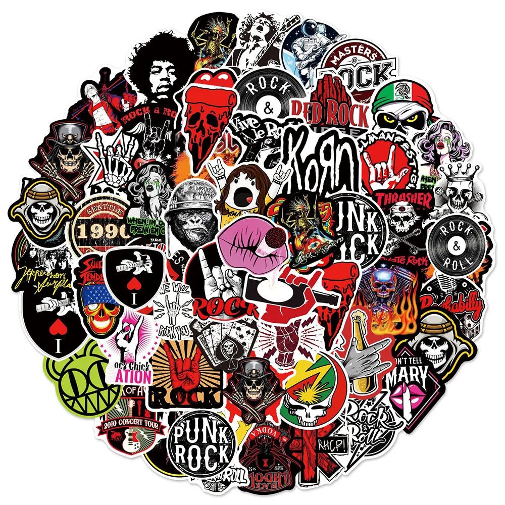 Classic Music Rock Roll Band Graffiti Stickers - Gapo Goods - 