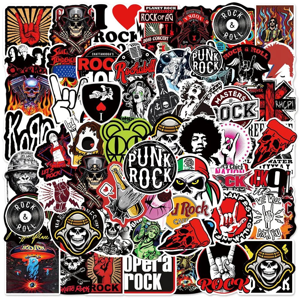 Classic Music Rock Roll Band Graffiti Stickers - Gapo Goods - 