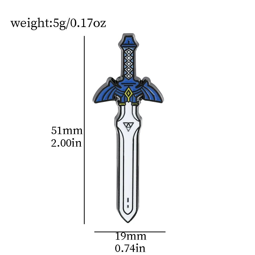 Classic Zelda Enamel Brooch Link Sword Lynel Shield Lapel Badge Pins - Gapo Goods - 