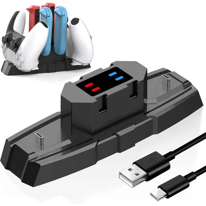 Switch Controller Charger | 6 in 1 Charging Station for Nintendo Switch & Pro Controllers