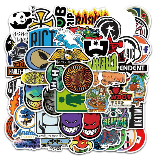 Cool Skateboard Fashion Stickers Set: Personalize Your Gear! - Gapo Goods - 