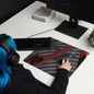 Crimson Shinobi Mousepad – Stealth Gaming Mat with Non Slip Rubber Base Grip 18″×16″ Mousepad