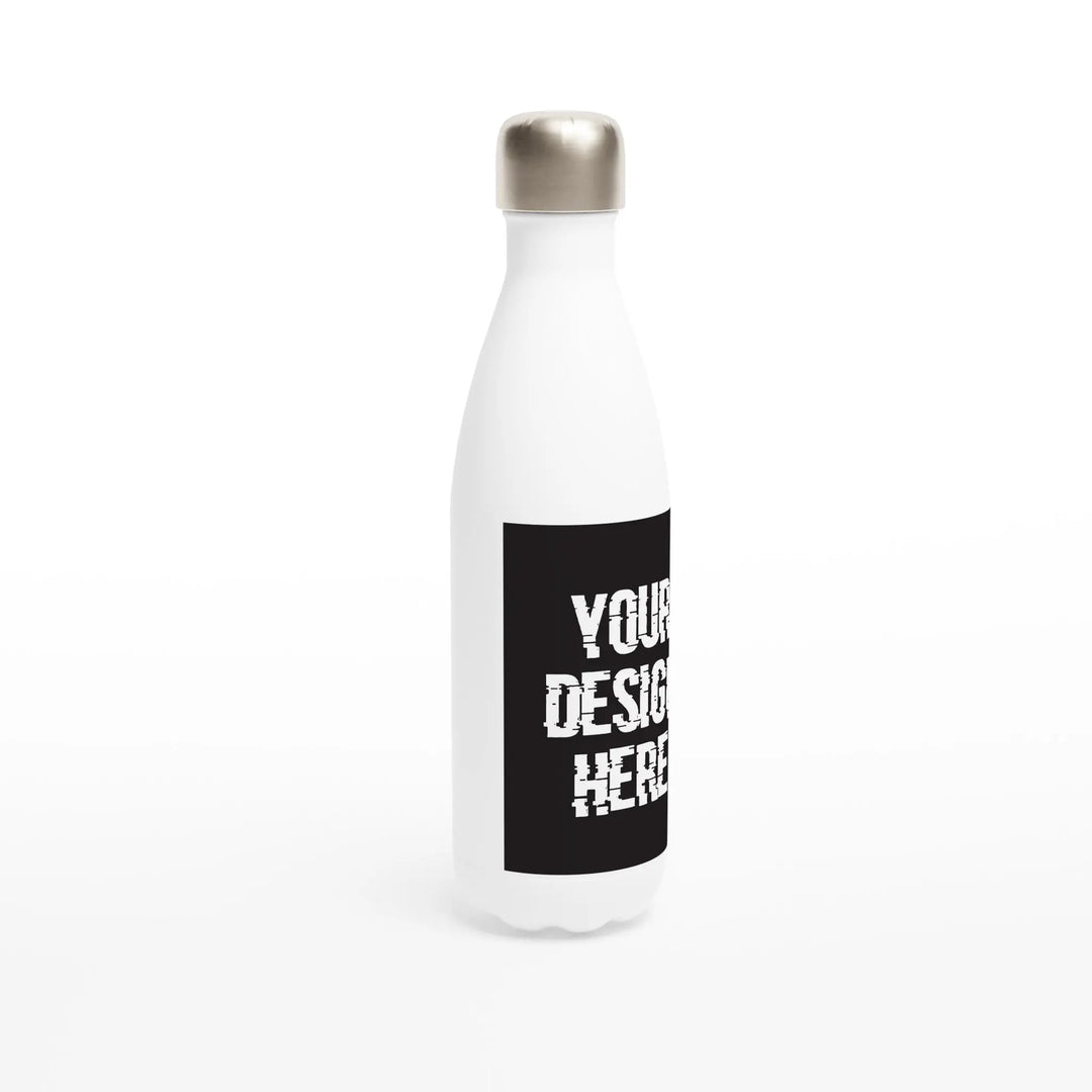 Custom White 17oz Stainless Steel Water Bottle - Gapo Goods - Print Material