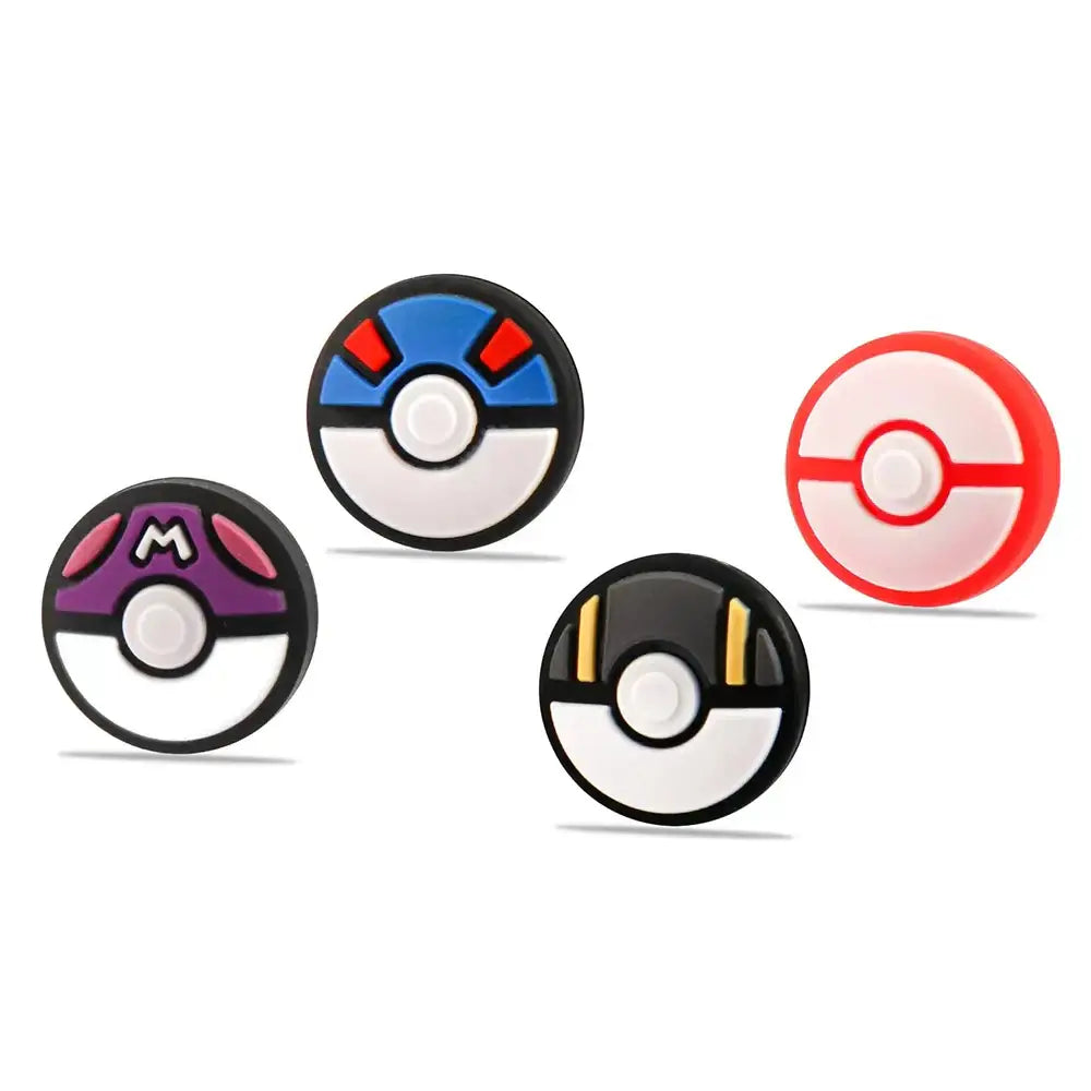 4pcs Cartoon Silicone Analog Thumb Grip Caps Compatible with Nintendo Switch OLED/Switch Lite/Switch Joystick Protective Cover type 1