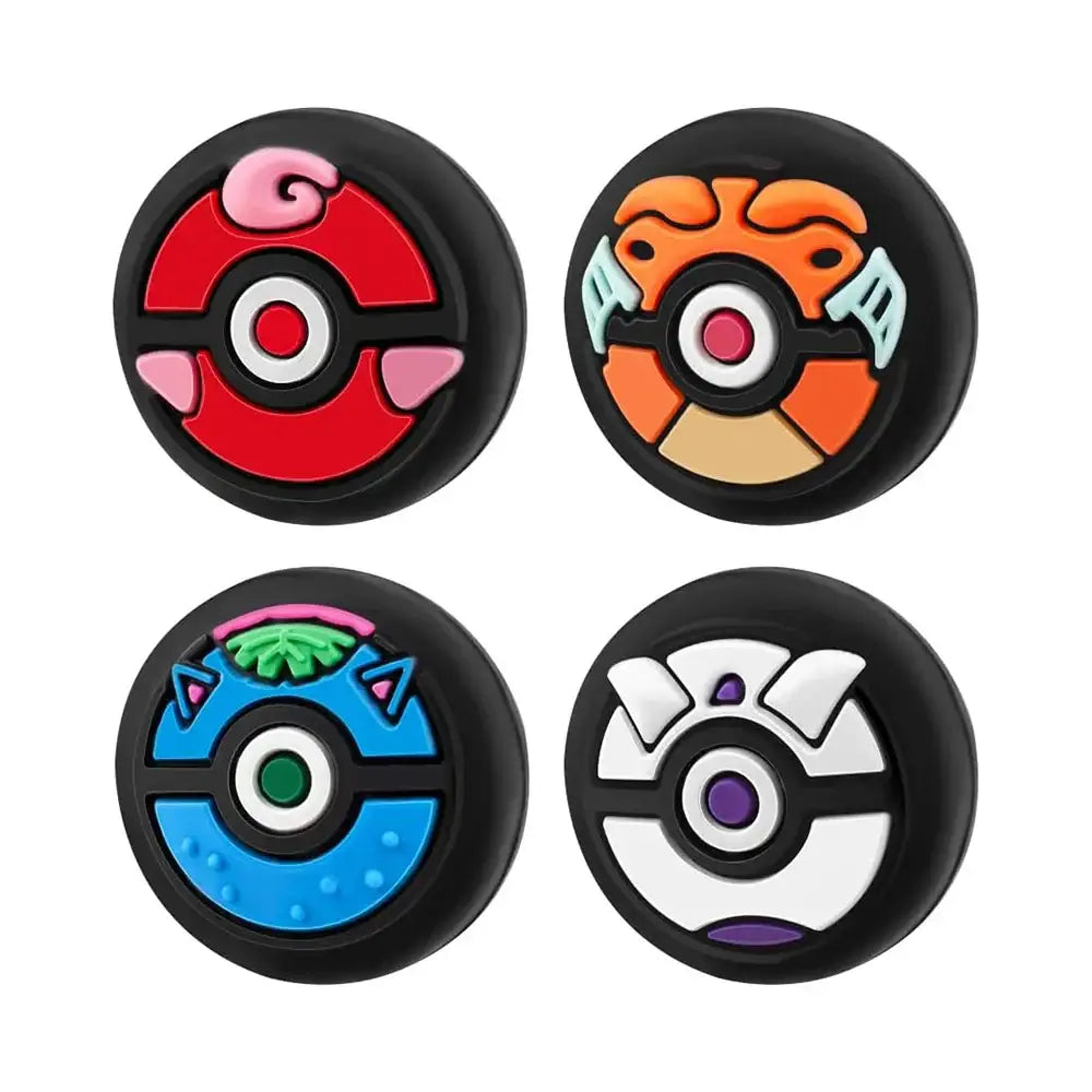 4pcs Cartoon Silicone Analog Thumb Grip Caps Compatible with Nintendo Switch OLED/Switch Lite/Switch Joystick Protective Cover type 3