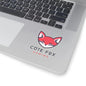 Fox Gamer Stickers – Cute Vinyl Kiss Cut Decals | Adorable Chibi Style Pack 3" × 3" Transparent Paper products