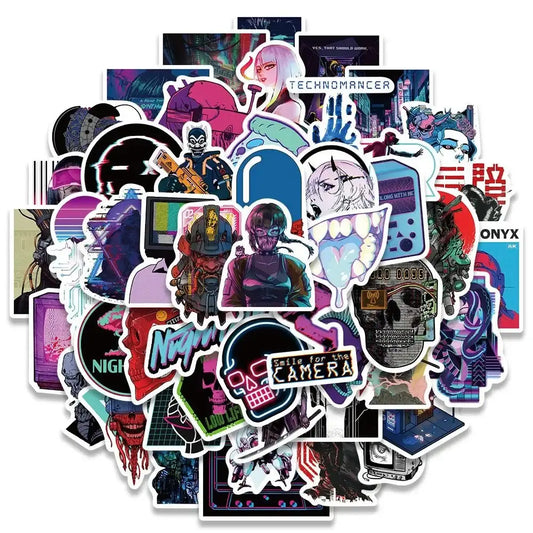 Cyberpunk Stickers – Cartoon Sticker Pack With Durable Vinyl & Vibrant Art 10PCS Stickers
