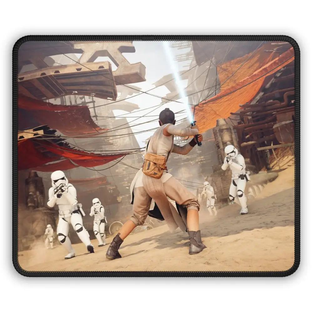 Star Wars Battlefront Rey & Stormtroopers Gaming Mouse Pad - Rectangle / 9’’ × 7’’ - Home Decor