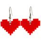 8 Bit Pixel Earrings - Handmade Red Gamer Heart Hypoallergenic Nickel Free Jewelry Default Title Jewelry