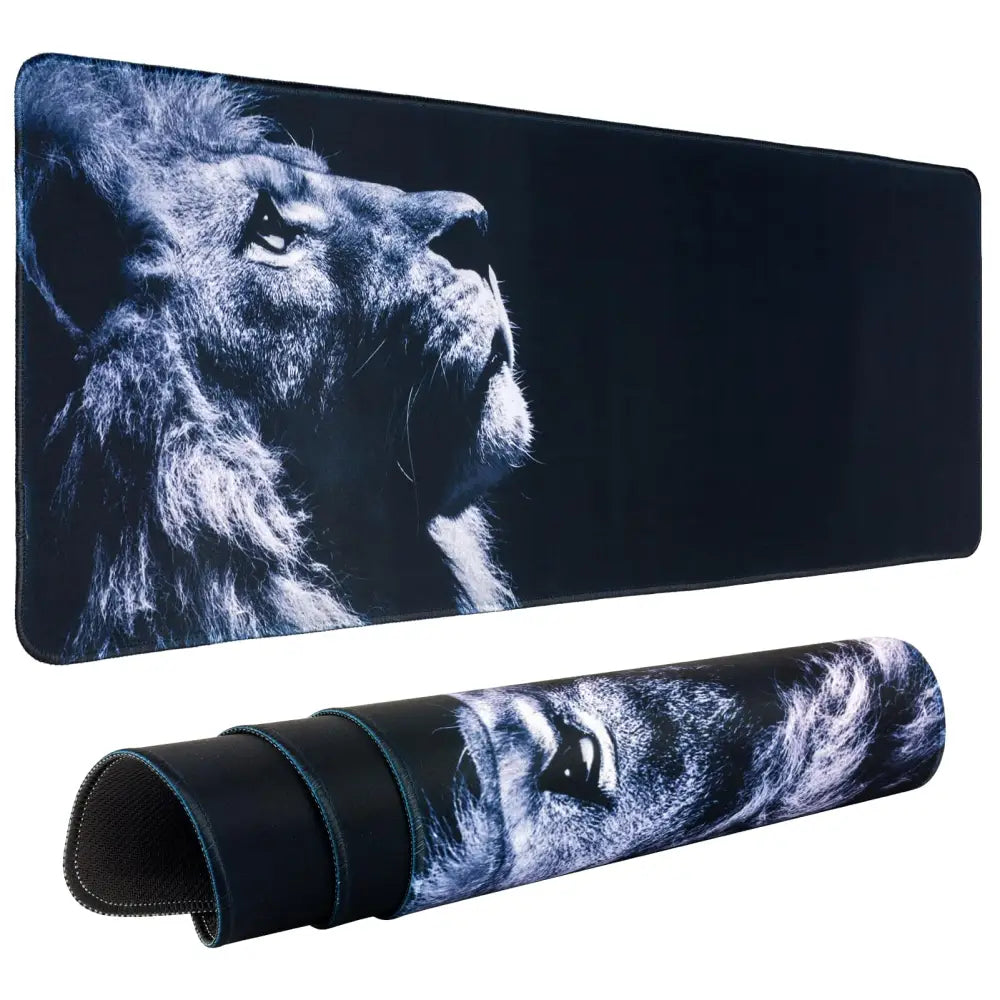 Gaming Mouse Pad Large 31.5 x 11.8in Topographic Keyboard Mousepad for Non-Slip Base and Stitched Edge, Extended Desk Pad XL Desk Mat (Black)