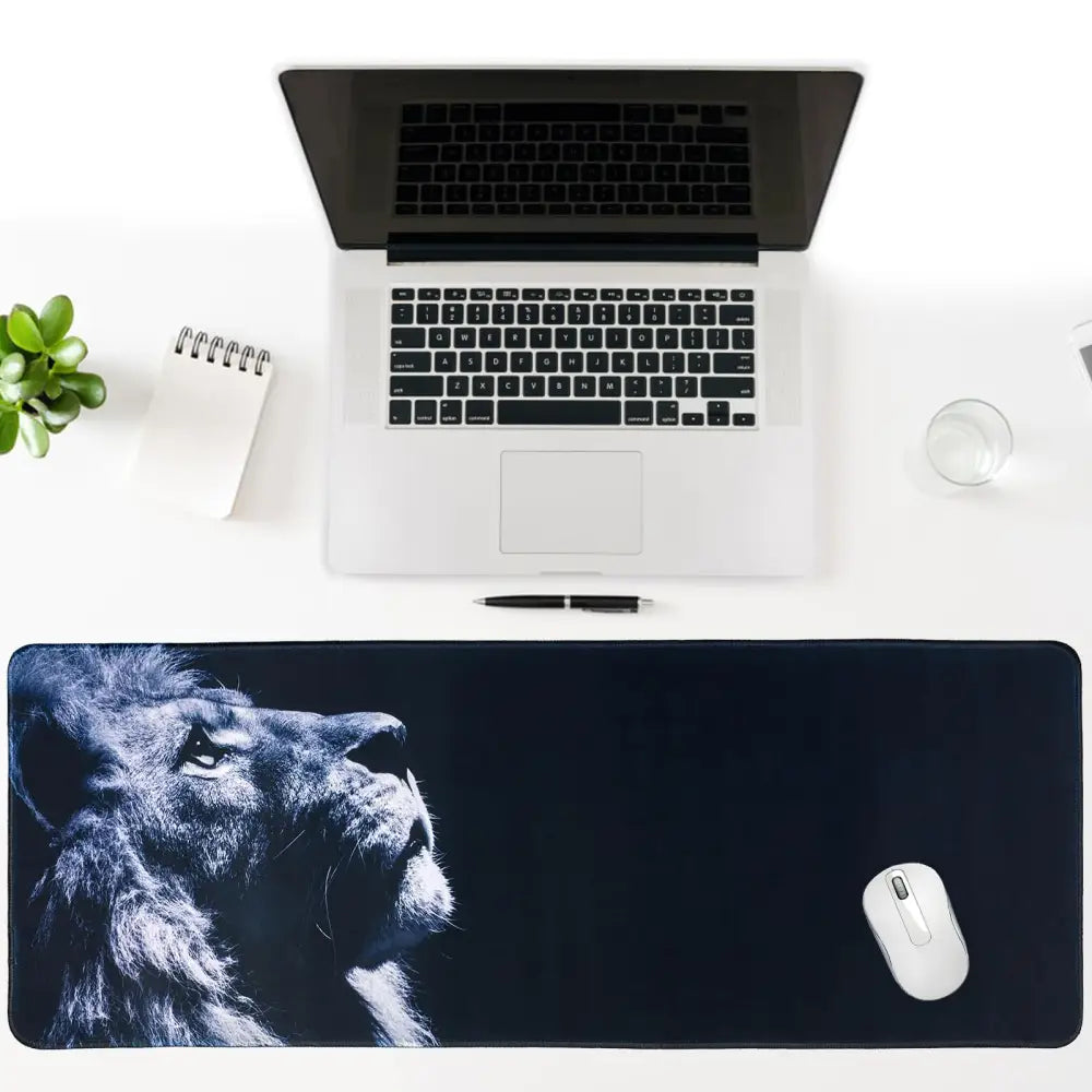 Gaming Mouse Pad Large 31.5 x 11.8in Topographic Keyboard Mousepad for Non-Slip Base and Stitched Edge, Extended Desk Pad XL Desk Mat (Black)