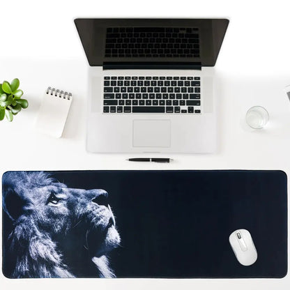 Gaming Mouse Pad Large 31.5 x 11.8in Topographic Keyboard Mousepad for Non-Slip Base and Stitched Edge, Extended Desk Pad XL Desk Mat (Black)