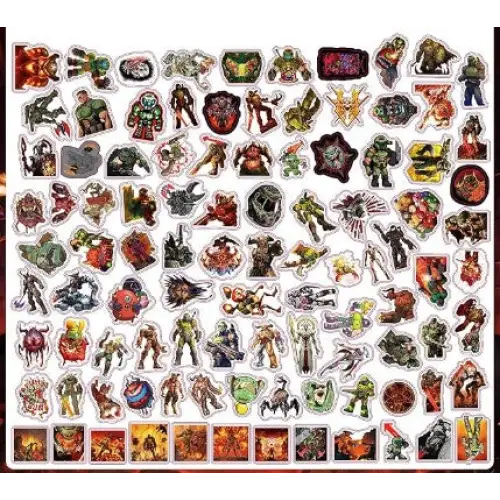 Doom Eternal Stickers That Slay for Epic Gamer Gifts - Doom 100 pcs