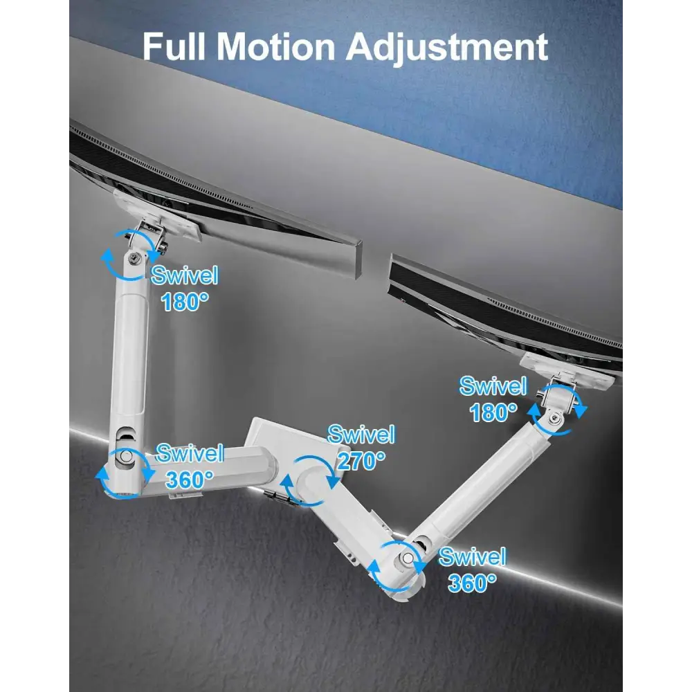 Dual Monitor Arm | Ergonomic Desk Mount for 22lbs Per Arm | VESA Compatible Monitor Desk Mount