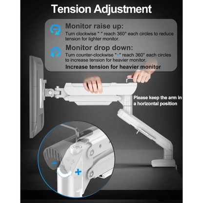 Dual Monitor Arm | Ergonomic Desk Mount for 22lbs Per Arm | VESA Compatible Monitor Desk Mount
