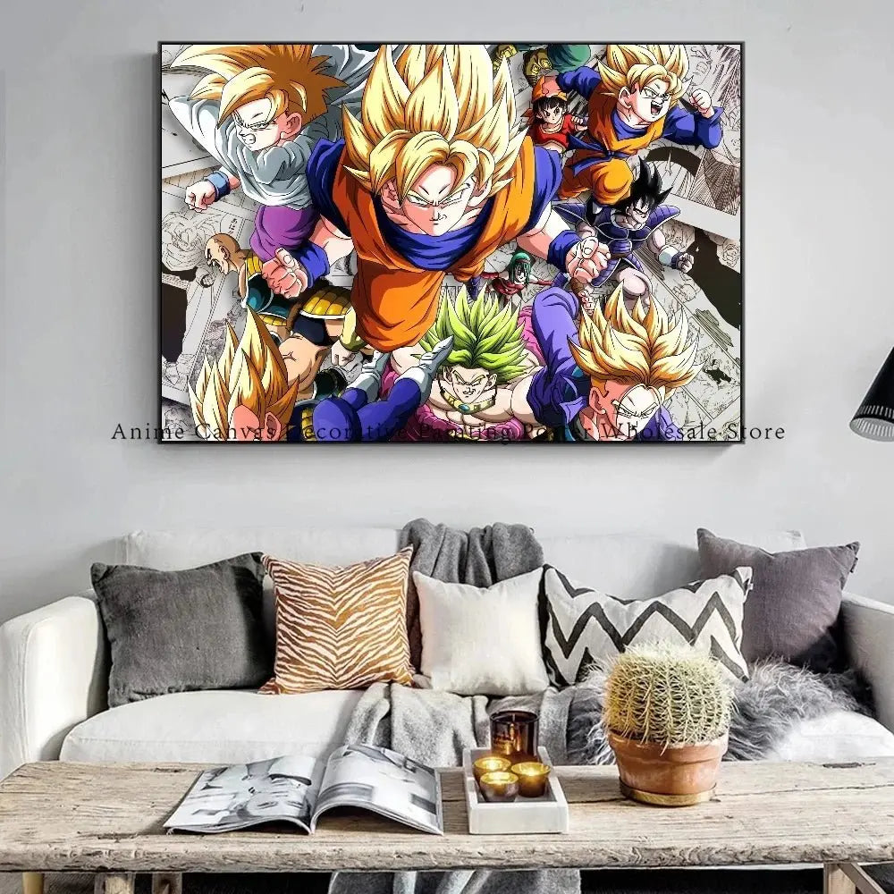 Dragon Ball Goku Poster Canvas Painting - Fashionable Home Room Decor - Gapo Goods - Wall Art