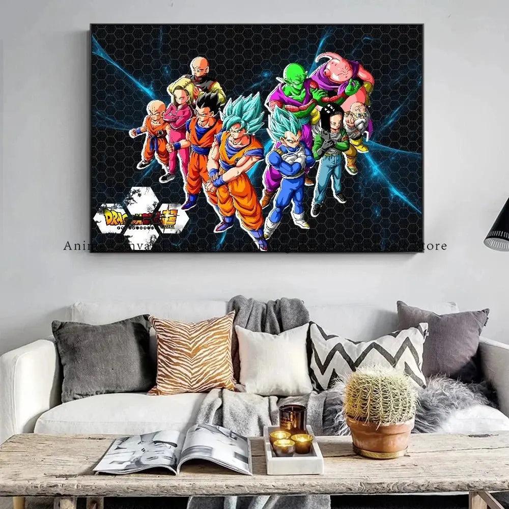 Dragon Ball Goku Poster Canvas Painting - Fashionable Home Room Decor - Gapo Goods - Wall Art
