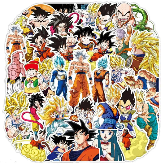 Dragon Ball Stickers – Super Saiyan Anime Character Decals | Laptop & Phone 10PCS Paper products