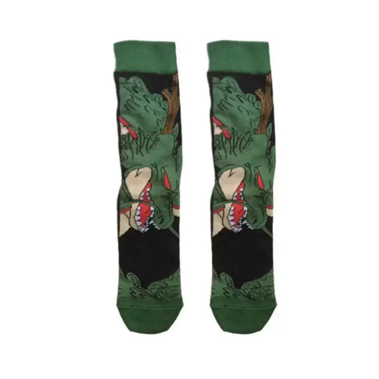 Dragon Ball Z Socks - Mens Cotton Anime Long Socks featuring Piccolo Vegeta Master Roshi and Torankusu Figures - Gapo Goods - Apparel