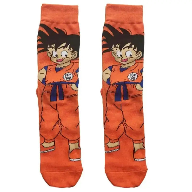 Dragon Ball Z Socks - Mens Cotton Anime Long Socks featuring Piccolo Vegeta Master Roshi and Torankusu Figures - Gapo Goods - Apparel