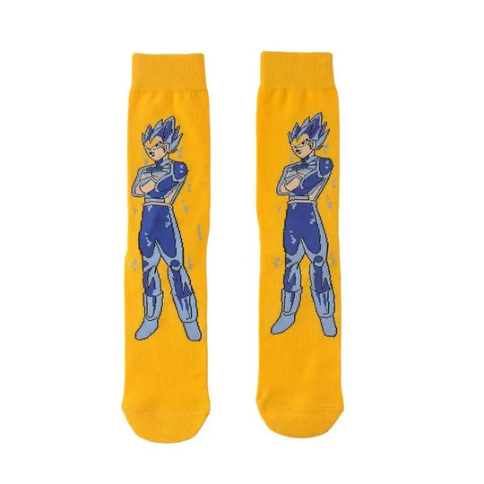 Dragon Ball Z Socks - Mens Cotton Anime Long Socks featuring Piccolo Vegeta Master Roshi and Torankusu Figures - Gapo Goods - Apparel