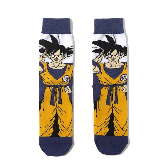 Dragon Ball Z Socks - Mens Cotton Anime Long Socks featuring Piccolo Vegeta Master Roshi and Torankusu Figures - Gapo Goods - Apparel