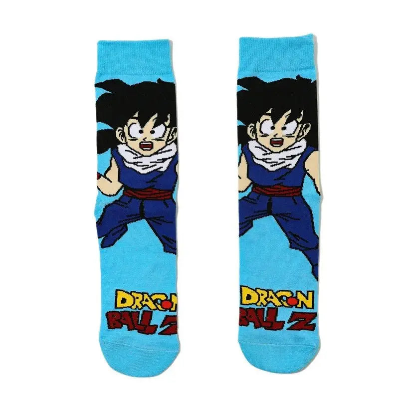 Dragon Ball Z Socks - Mens Cotton Anime Long Socks featuring Piccolo Vegeta Master Roshi and Torankusu Figures - Gapo Goods - Apparel