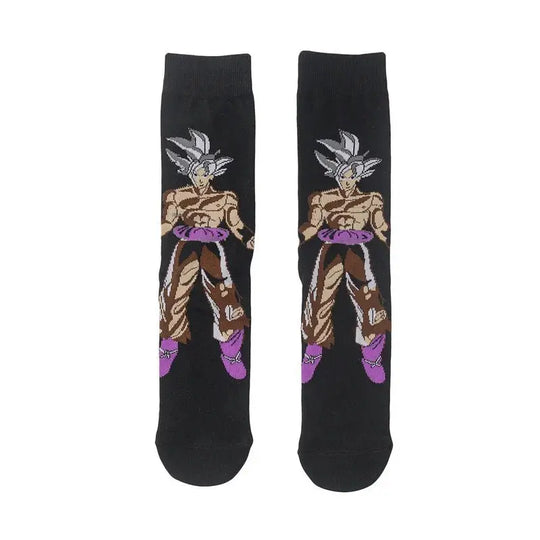 Dragon Ball Z Socks - Mens Cotton Anime Long Socks featuring Piccolo Vegeta Master Roshi and Torankusu Figures - Gapo Goods - Apparel