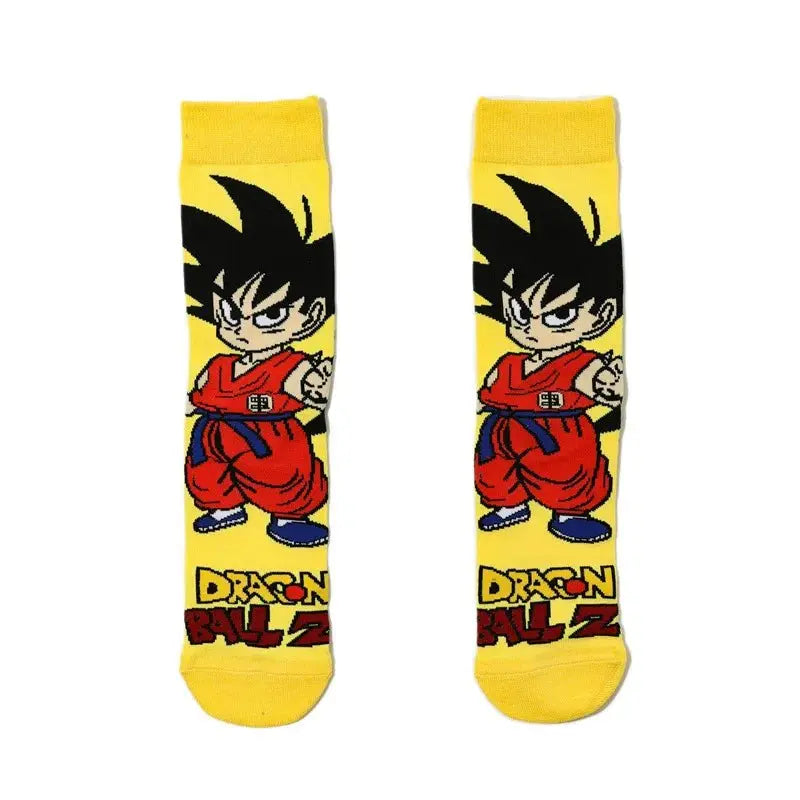 Dragon Ball Z Socks - Mens Cotton Anime Long Socks featuring Piccolo Vegeta Master Roshi and Torankusu Figures - Gapo Goods - Apparel