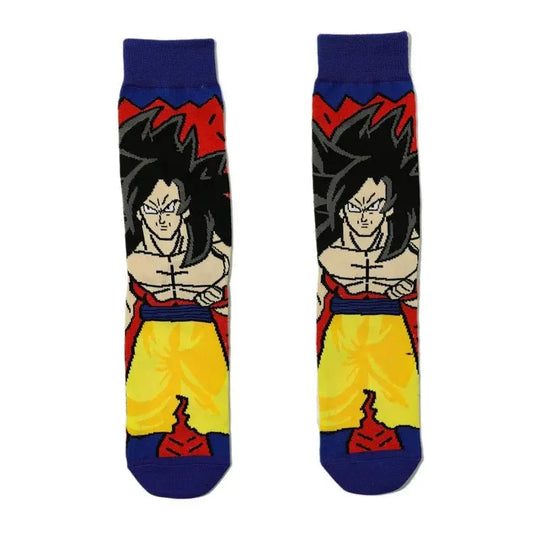 Dragon Ball Z Socks - Mens Cotton Anime Long Socks featuring Piccolo Vegeta Master Roshi and Torankusu Figures - Gapo Goods - Apparel