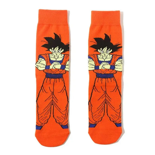 Dragon Ball Z Socks - Mens Cotton Anime Long Socks featuring Piccolo Vegeta Master Roshi and Torankusu Figures - Gapo Goods - Apparel