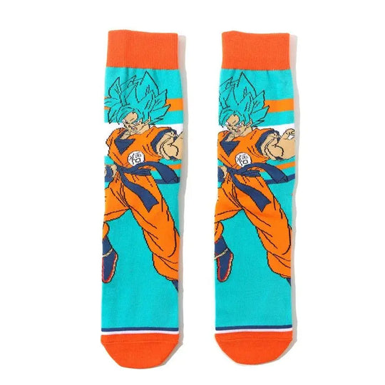 Dragon Ball Z Socks - Mens Cotton Anime Long Socks featuring Piccolo Vegeta Master Roshi and Torankusu Figures - Gapo Goods - Apparel